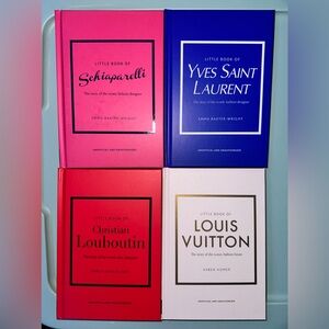 Little Book of Fashion Designers Set - Red, Blue, White, Pink